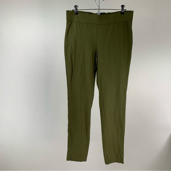 NWT Eileen Fisher Olive Green Washable Stretch Crepe Pants Small S - Picture 2 of 11